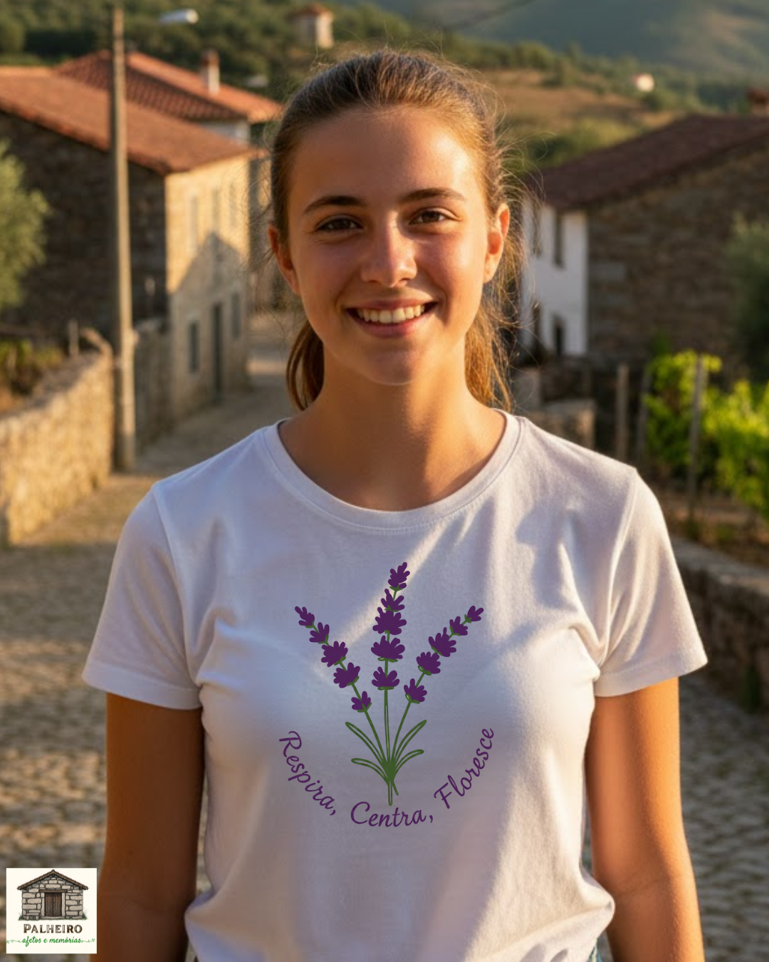 T-shirt - Natureza - Respira, Centra, Floresce