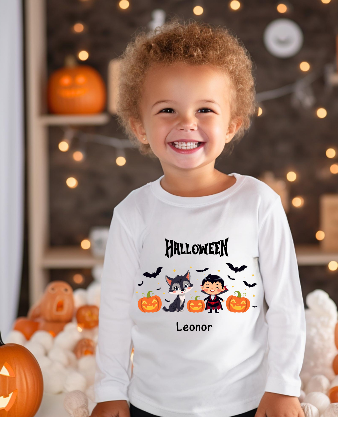 T-shirt - Halloween - Vampirinho & Lobinha