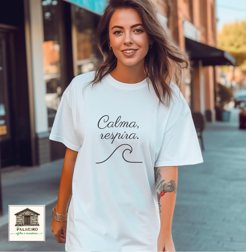 T-shirt - Raízes - Calma, respira