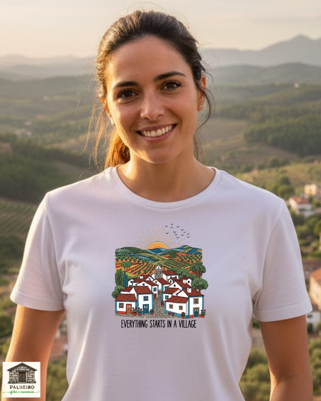 T-shirt - Raízes - Everything starts in a village.