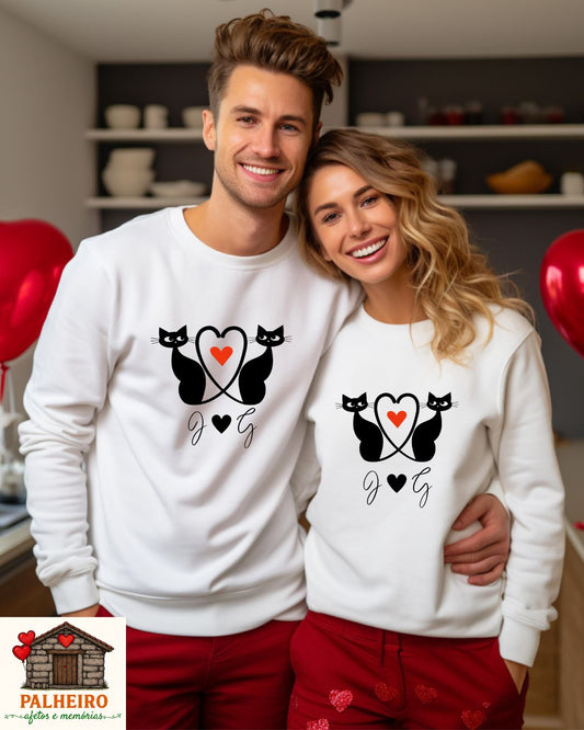 T-shirt - Dia dos Namorados - Gatinhos