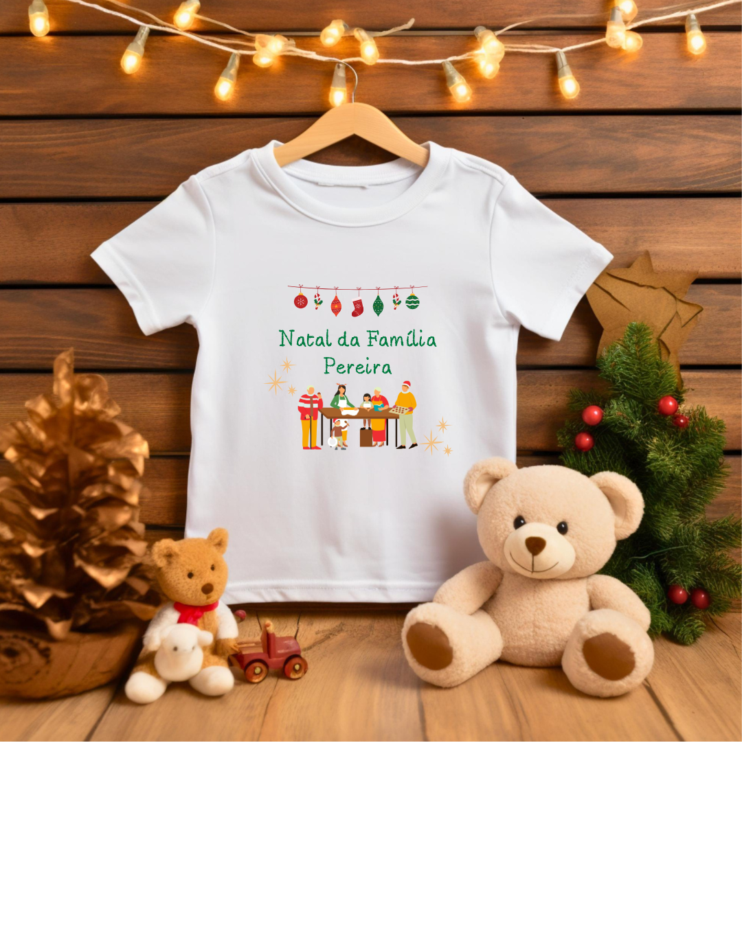 T-Shirt - Natal da Família (Personalizável)