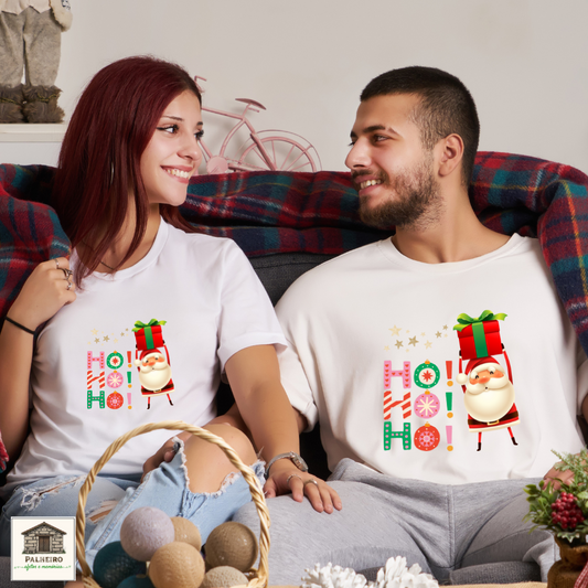 T-Shirt - Natal - Pai Natal HO HO HO