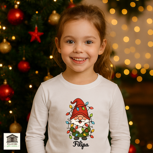 T-Shirt - Natal - Pai Natal Iluminado